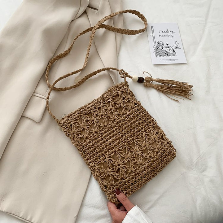 Hand-knotted macrame bag with special wave pattern Bowlift