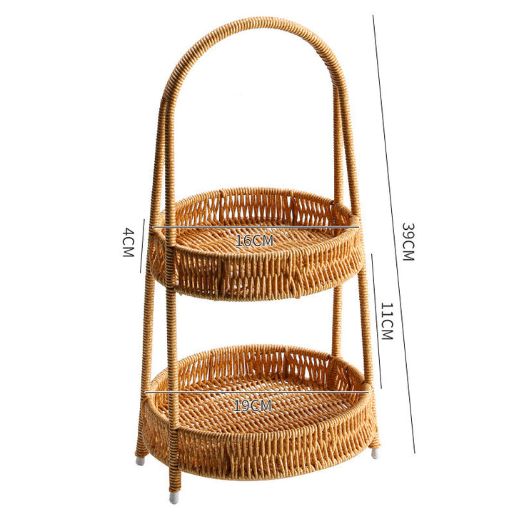 Handcrafted Wicker Storage Basket Bowlift