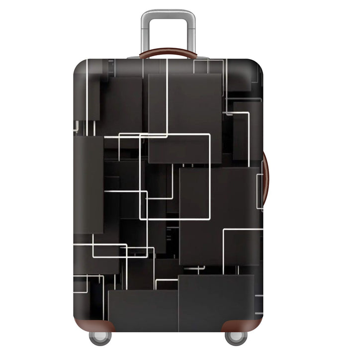 Unisex nan elastic suitcase cover with three-dimensional honeycomb pattern, shock-absorbing stretch protection cover for trolley with zipper Bowlift