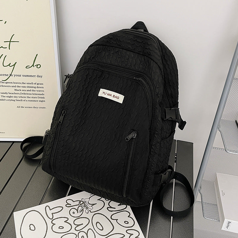 Textured Multi-Compartment Backpack