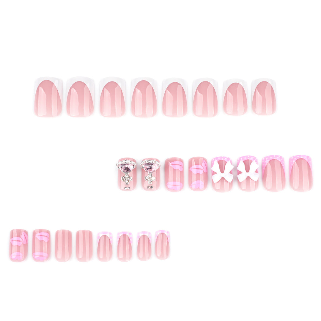 Artful Nail Art with Glitter and Flower Design Bowlift