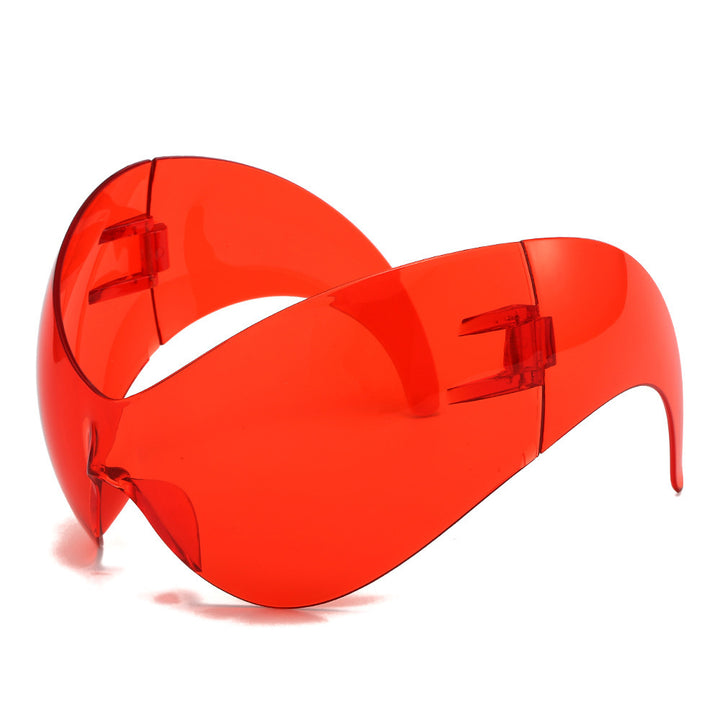 Oversized Futuristic Shield Sunglasses Bowlift