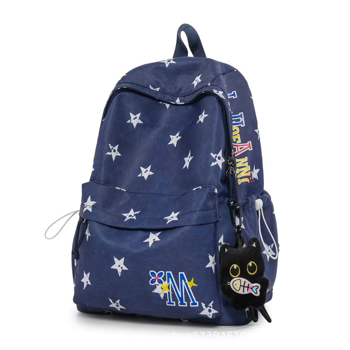 Star-Patterned Daily Use Backpack Bowlift