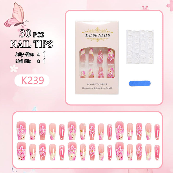 Nail art set with elegant floral motifs Bowlift