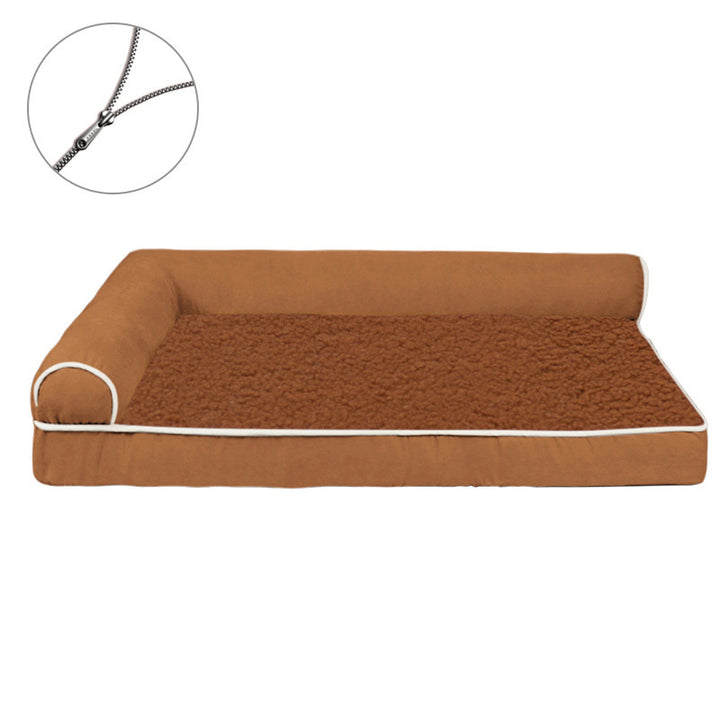 Bolstered Plush  Lounge Bed  Dog Bed