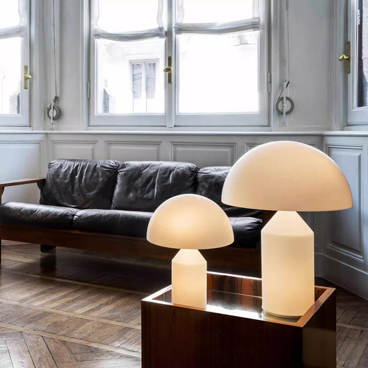 Modern Stylized Table Lamp with Dome Shade