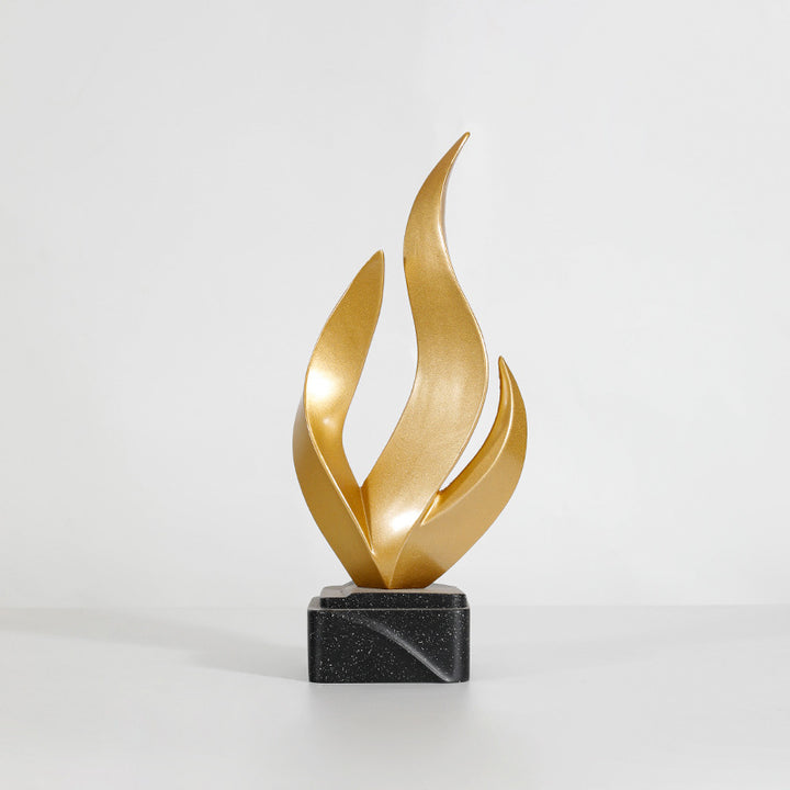 Modern Flame-Shaped Decorative Sculpture