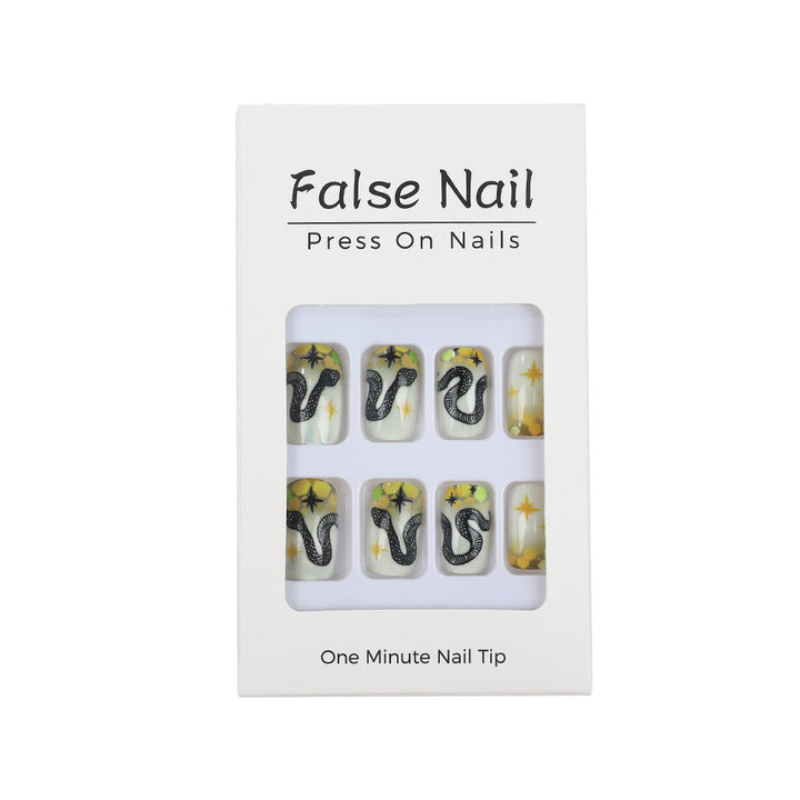 Artistic snake pattern artificial nails Bowlift