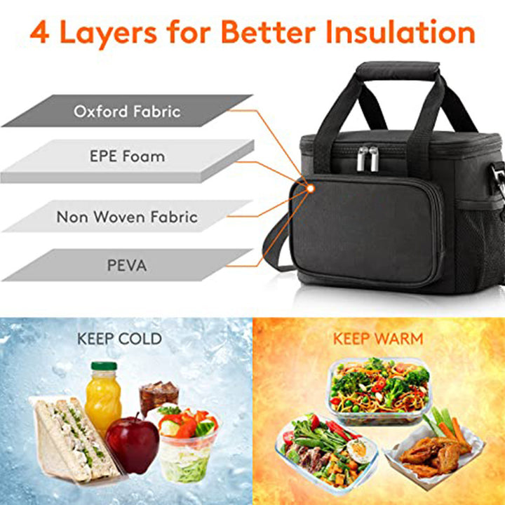 Insulated cooler bag with practical front pocket Bowlift