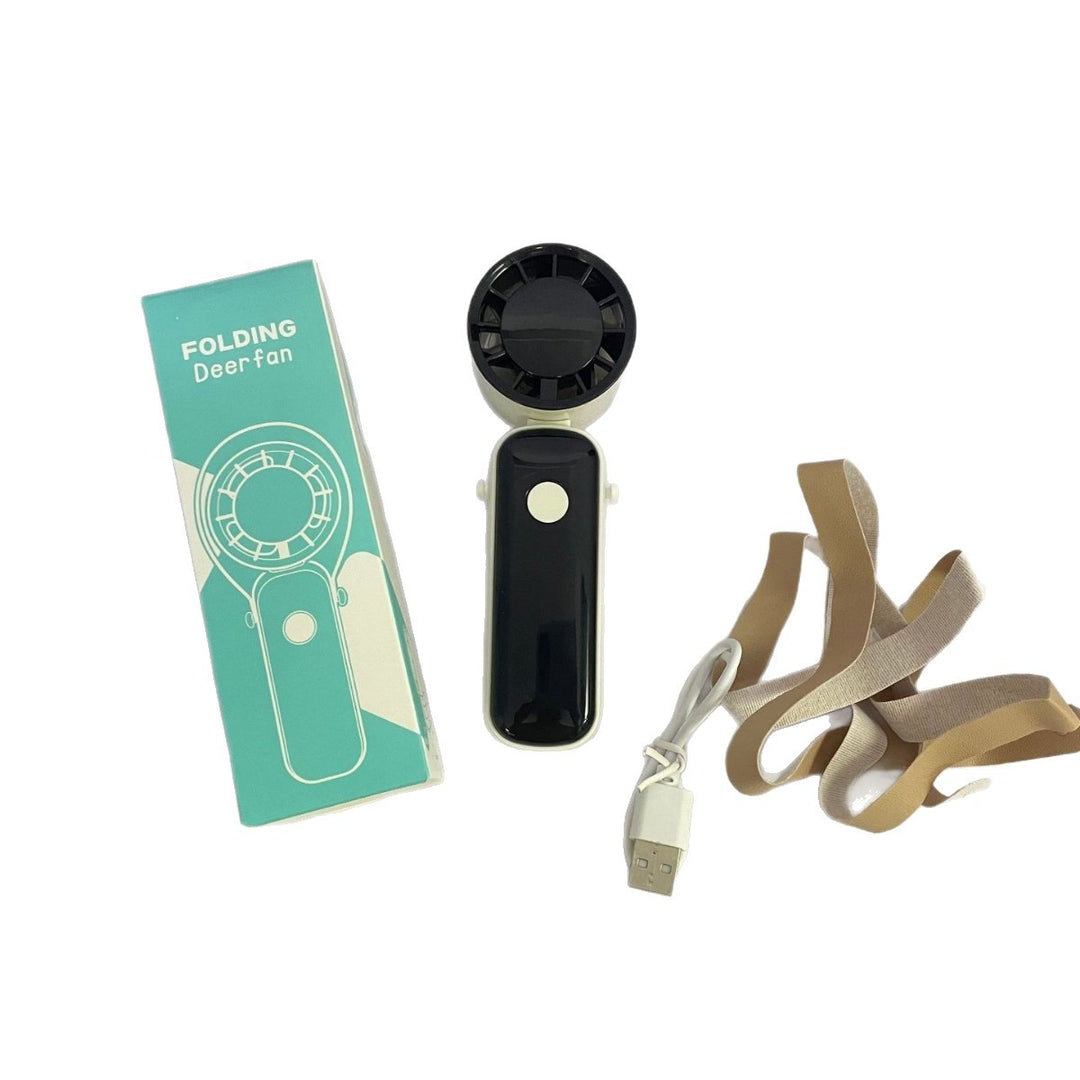 Unisex Portable Folding Fan with USB Charging Bowlift