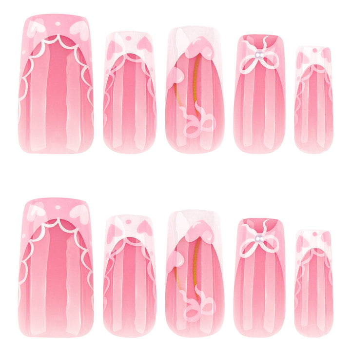 Artistic Nail Extensions with Playful Floral Design Bowlift