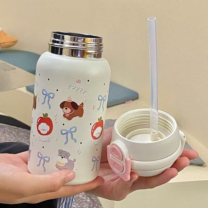 Ladies insulated drinking bottle with sweet Bowlift design