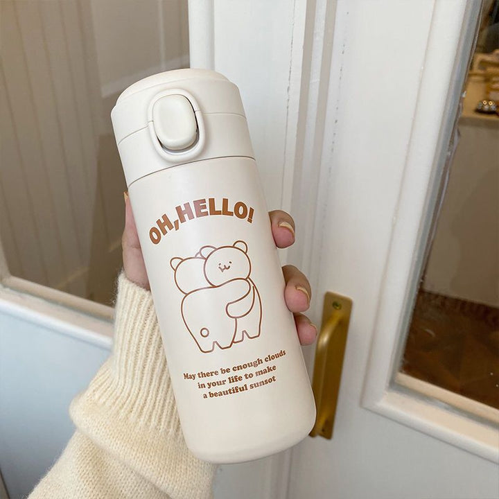 Women's Insulated Drinking Bottle with Animal Motif Bowlift