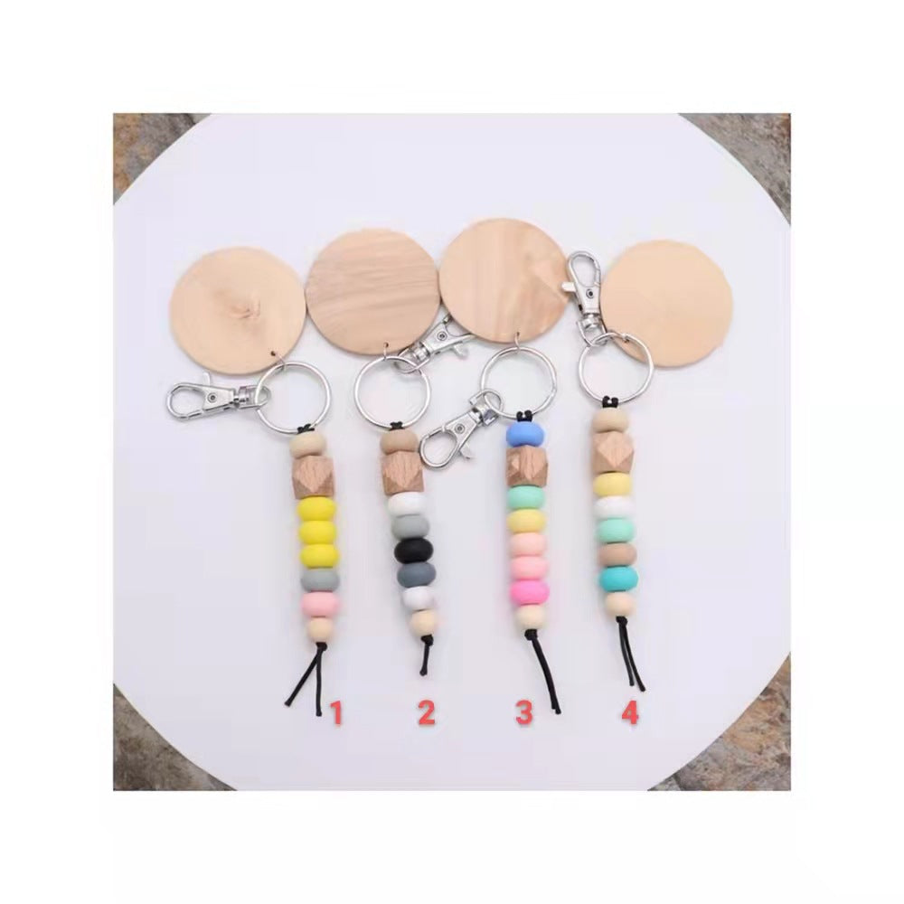Decorative Wooden Beaded Keychain Bowlift