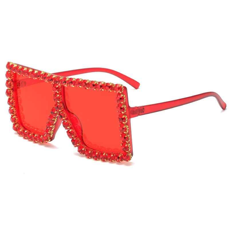 Women's striking square sunglasses with sparkling appliques Bowlift