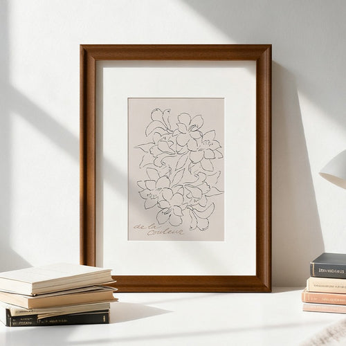 Floral Sketch Wall Art Frame