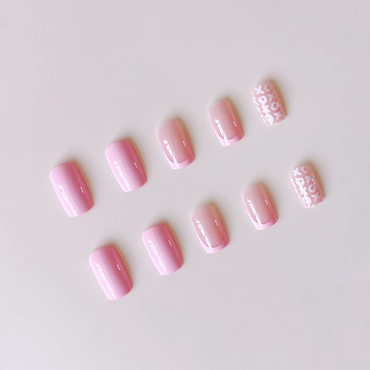 Premium Artificial Nail Set with Design Bowlift