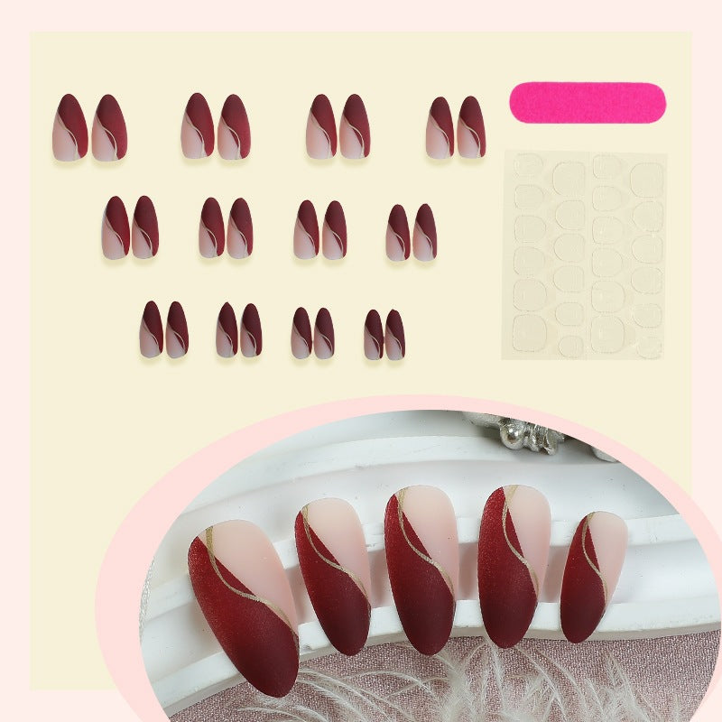 Nail art set with elegant wave patterns Bowlift