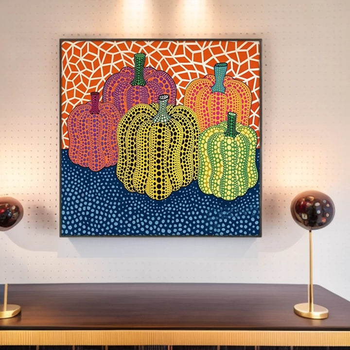 Artistic Pumpkin Canvas Wall Decoration