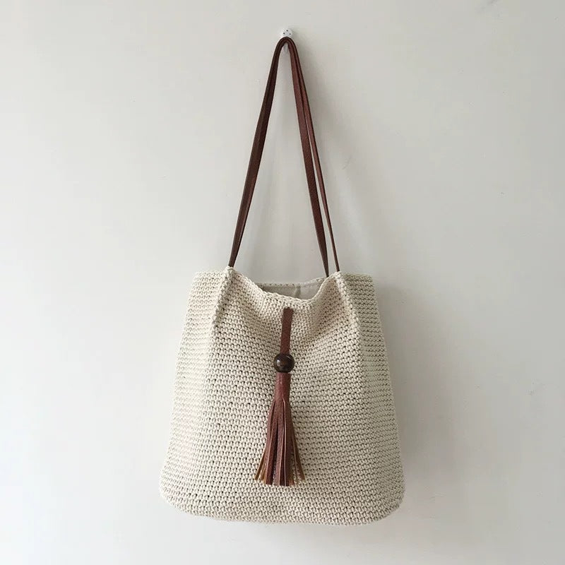 Handbag with Fringed Detail Bowlift