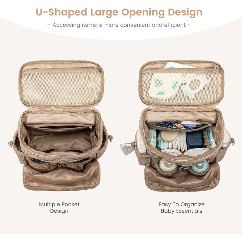 Fashionable Padded Backpack with Removable Cosmetic Organizer Bowlift