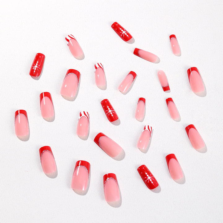 Seasonal Holiday-Themed Acrylic Nail Art Extensions Bowlift