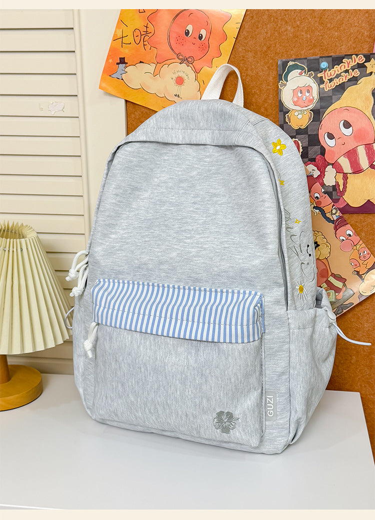 Casual Cotton-Blend Backpack