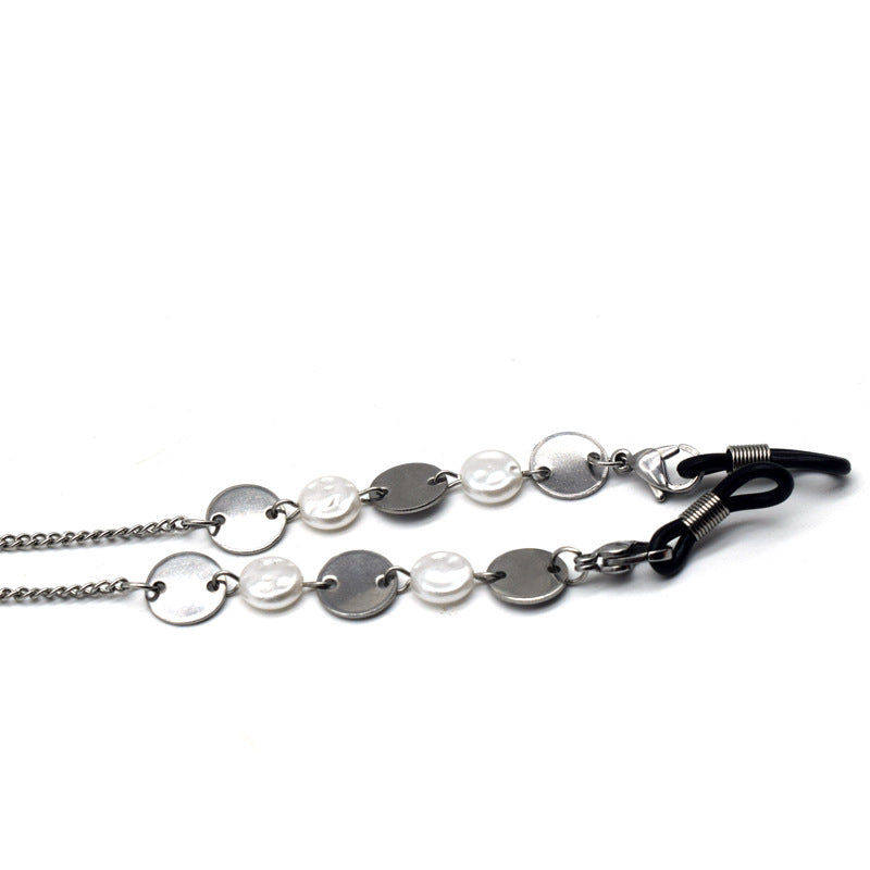 Elegant Metallic Chain Eyewear Holder Bowlift