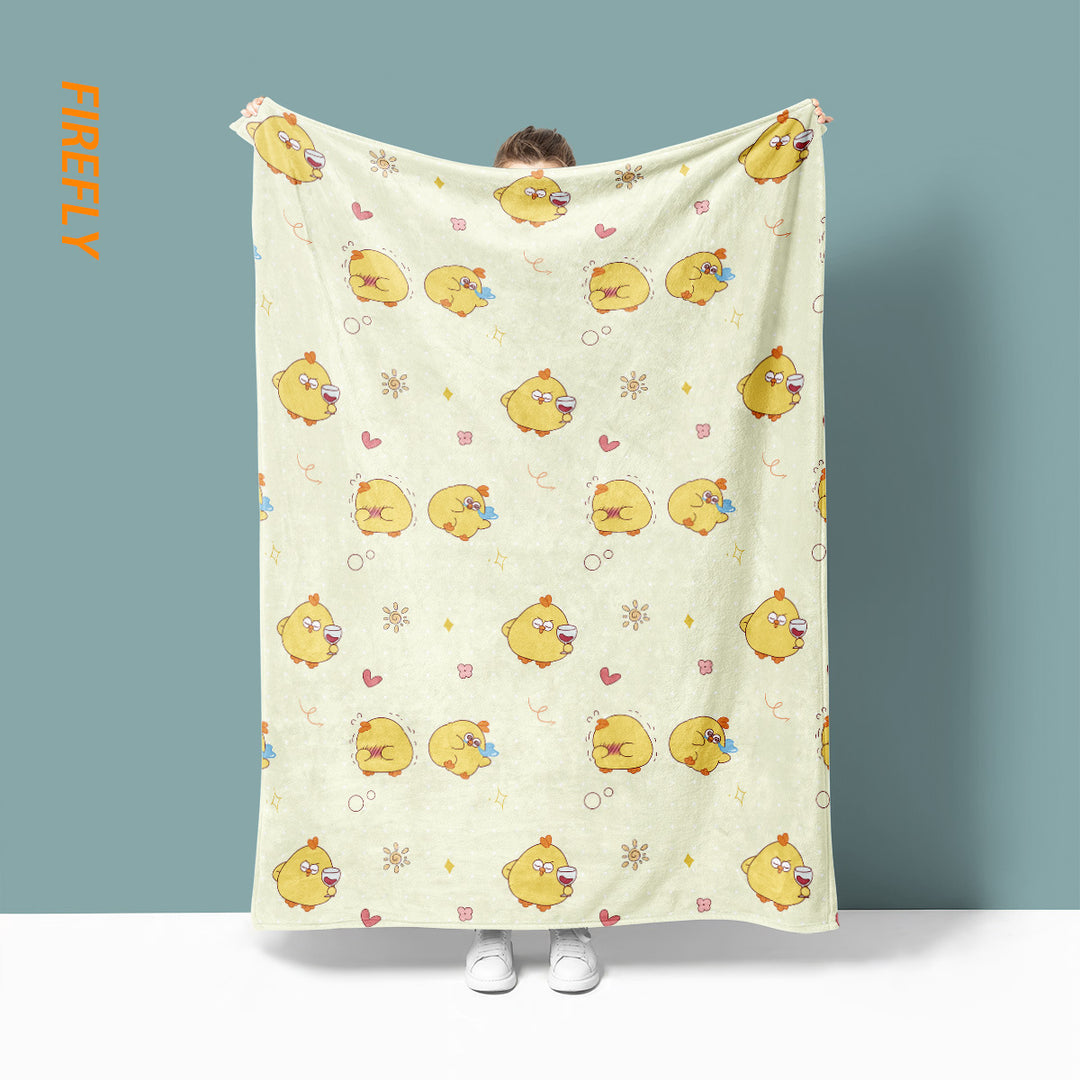 Cute Animal-Themed Plush Blanket