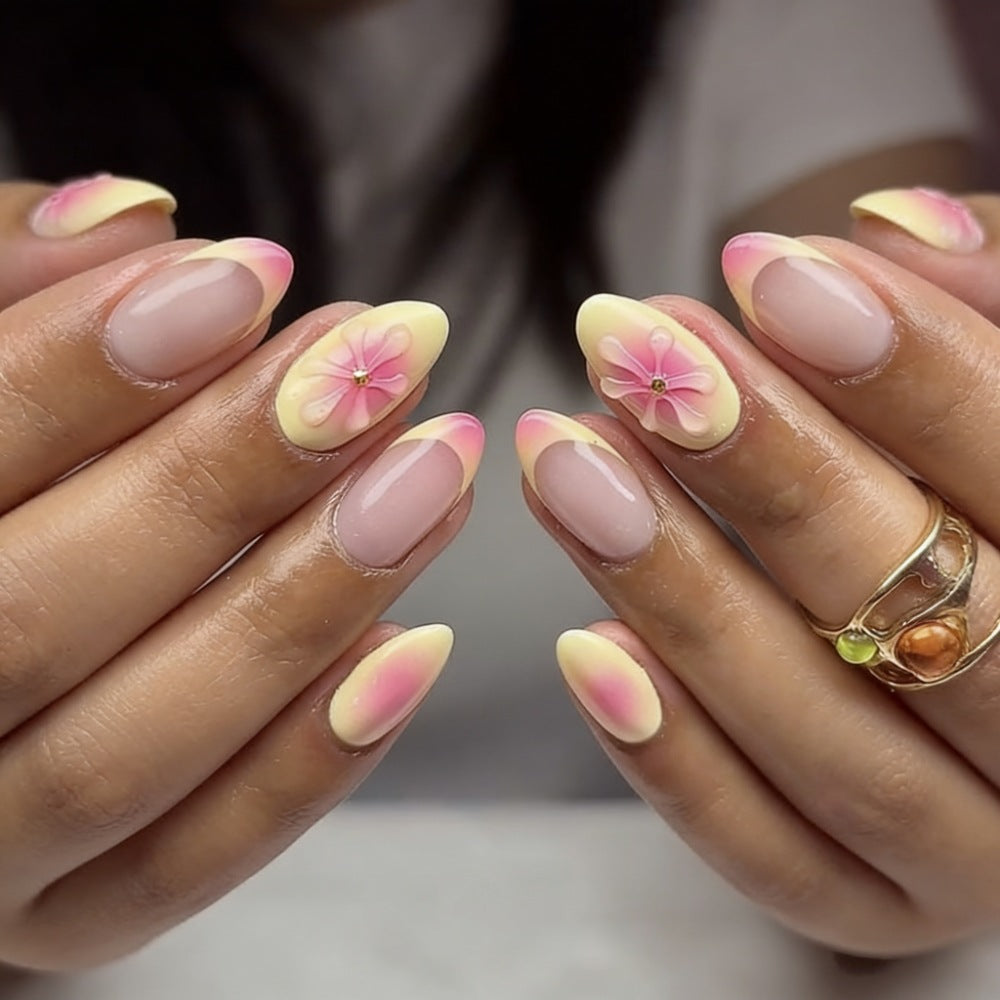 Stylish Press-On Nail Set with Shimmering Finish Bowlift