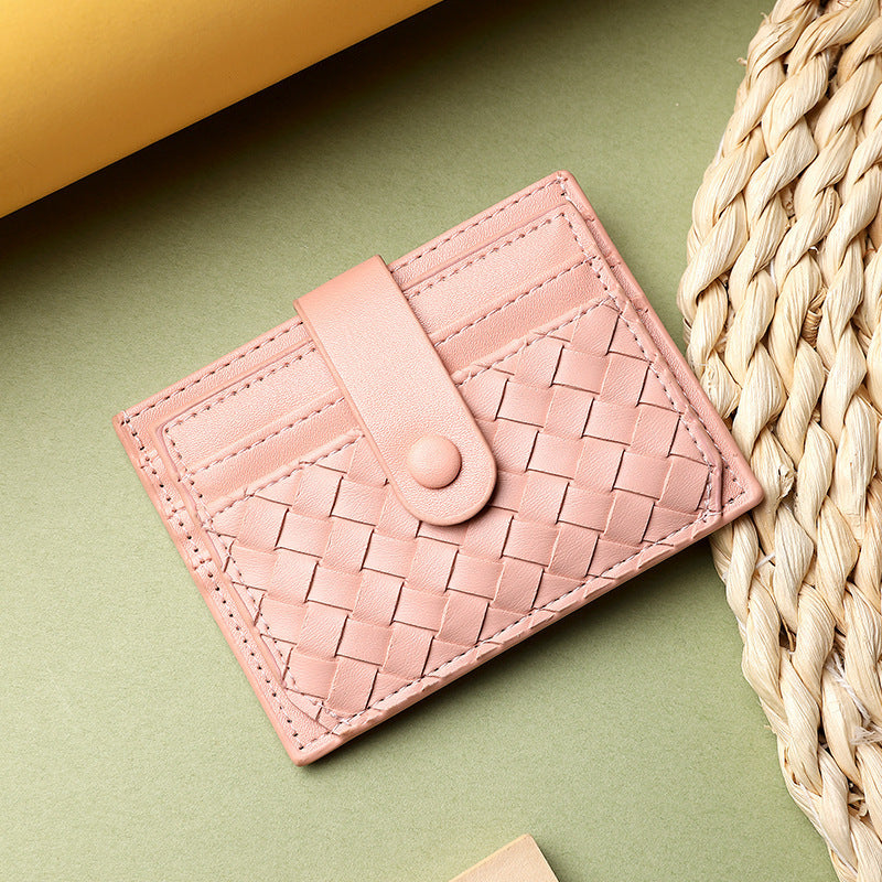 Braided Leather Card Holder Wallet Bowlift