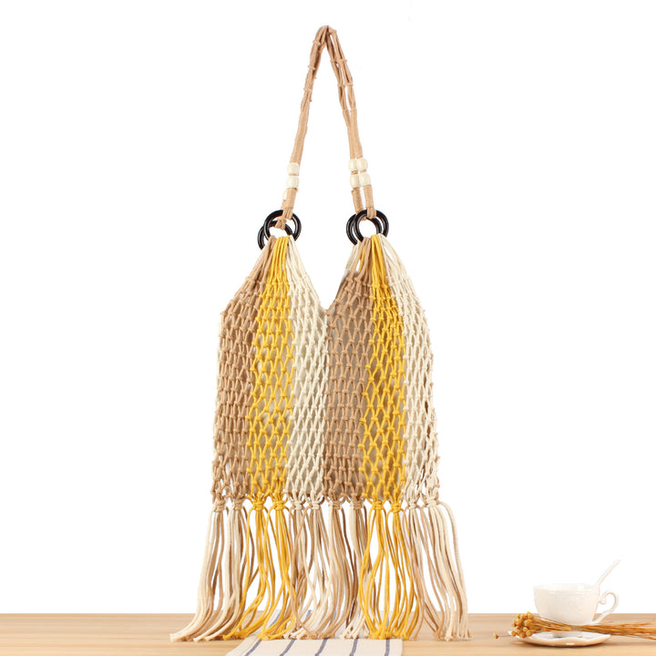 Net shopper with fringe accents Bowlift