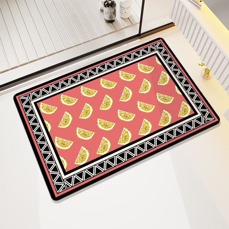 Textured Geometric Bath Mat Bowlift