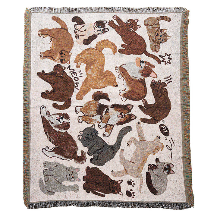 Whimsical Animal Print Throw Blanket