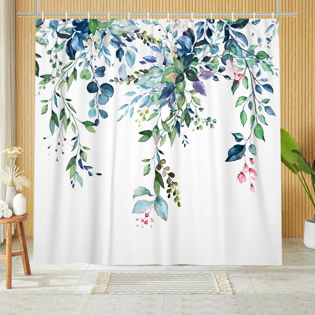 Floral Print Shower Curtain Bowlift
