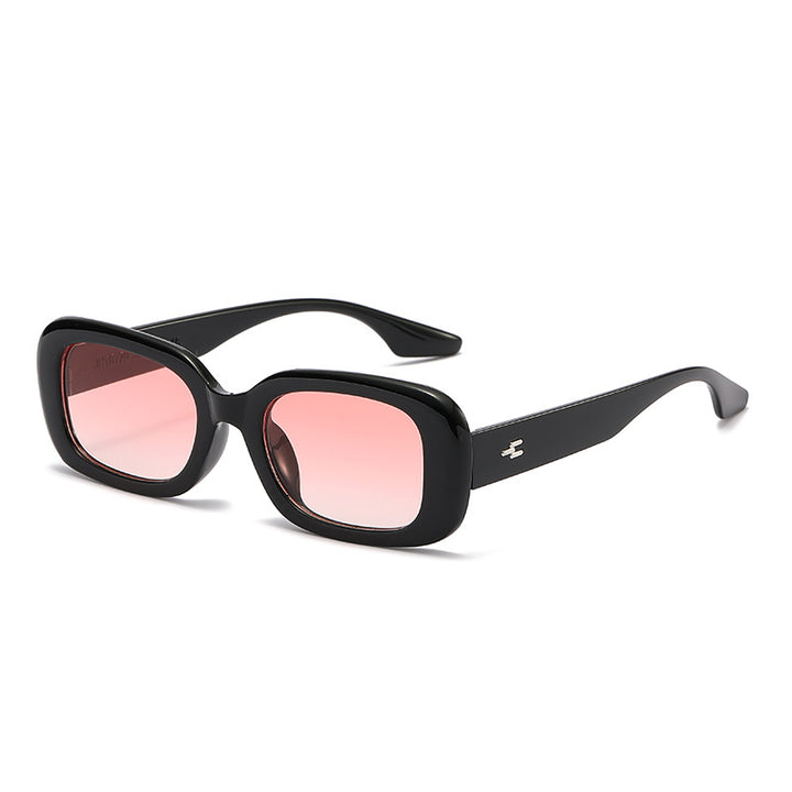 Women's fashionable square sunglasses with wide frame and UV protection Bowlift