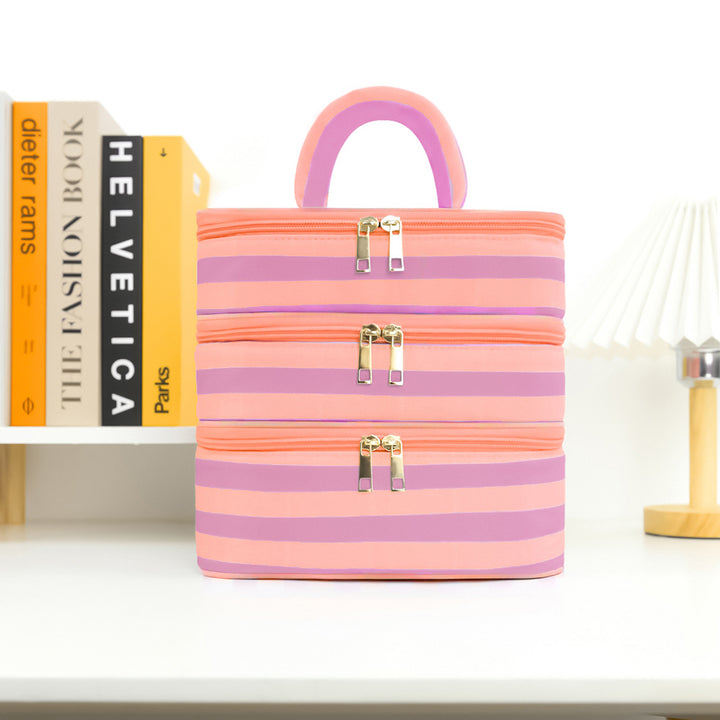 Cosmetic organizer bag with multiple compartments Bowlift