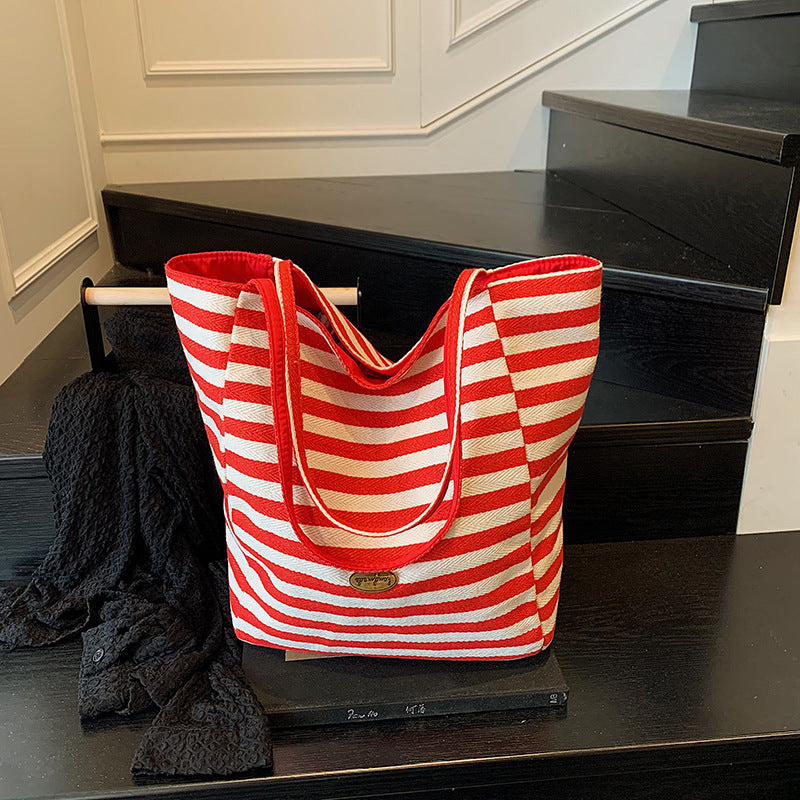 Casual Striped Beach Tote Bowlift