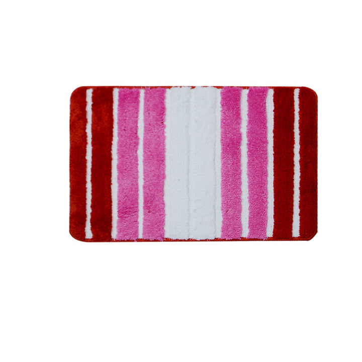 Plush Stripe Bath Mat Bowlift