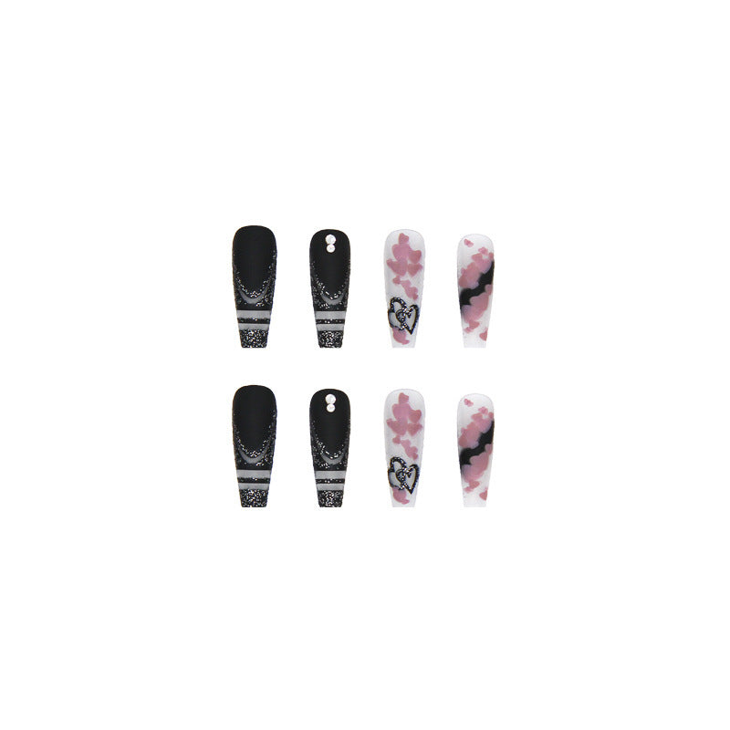 Artificial nail set with creative 3D elements and sparkling accents Bowlift