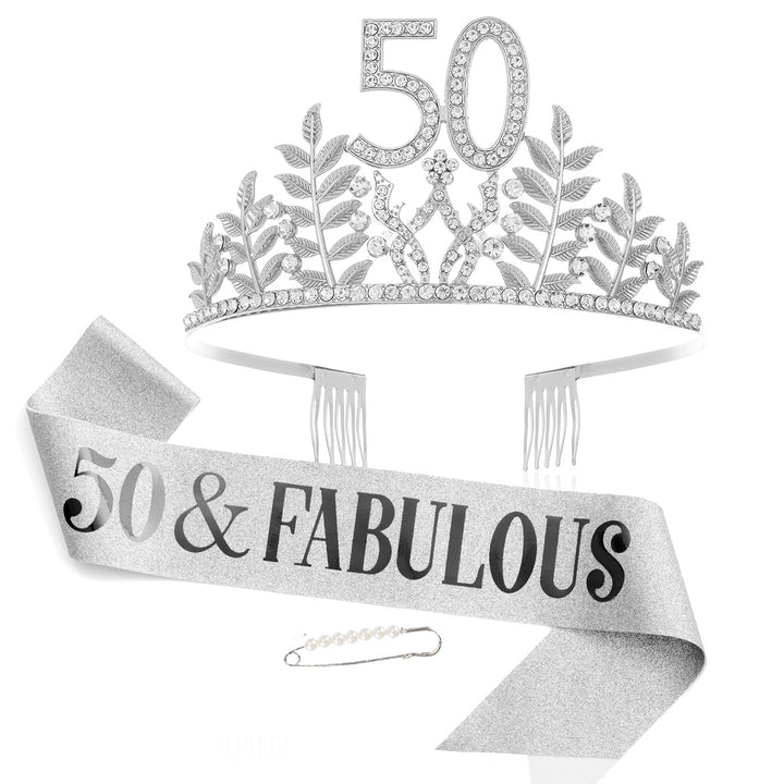 Women's Glamorous Birthday Crown with Shining Rhinestones Bowlift
