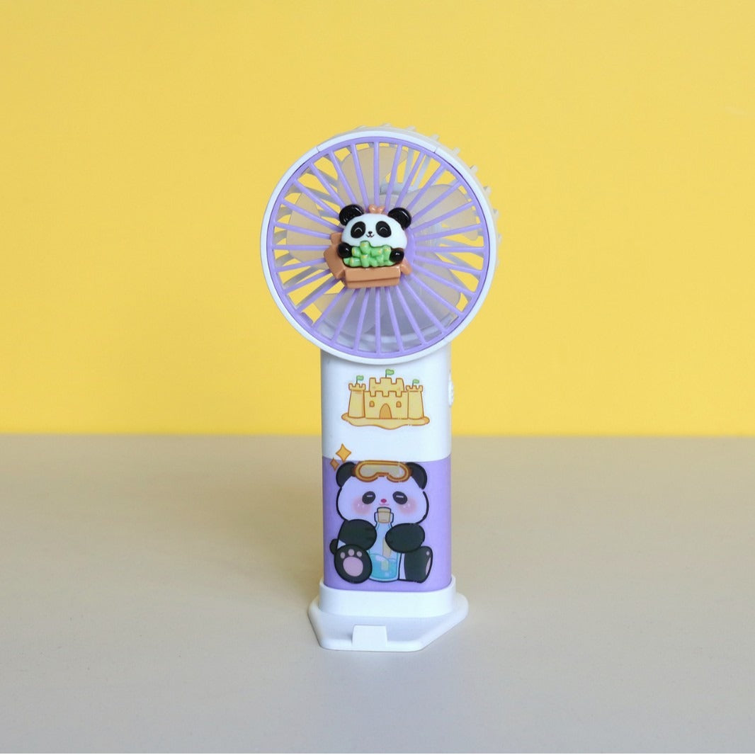 Unisex Portable Hand Fan in Cute Panda Design Bowlift