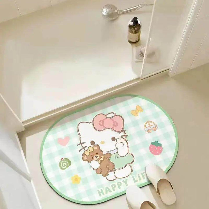 Playful Character-Themed Bath Mat
