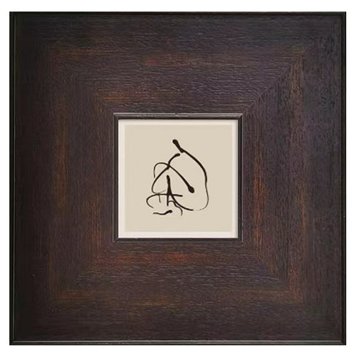 Framed Abstract Ink Artwork