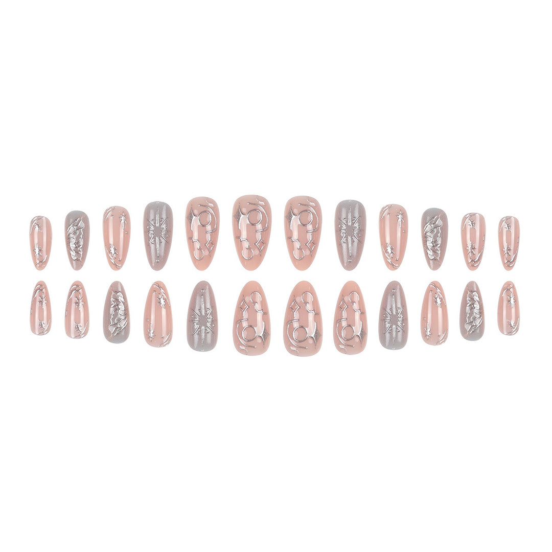 Elegant Holiday-Themed Stiletto Nails Bowlift