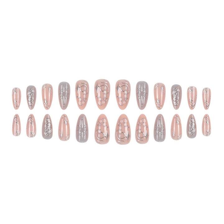 Elegant Holiday-Themed Stiletto Nails Bowlift