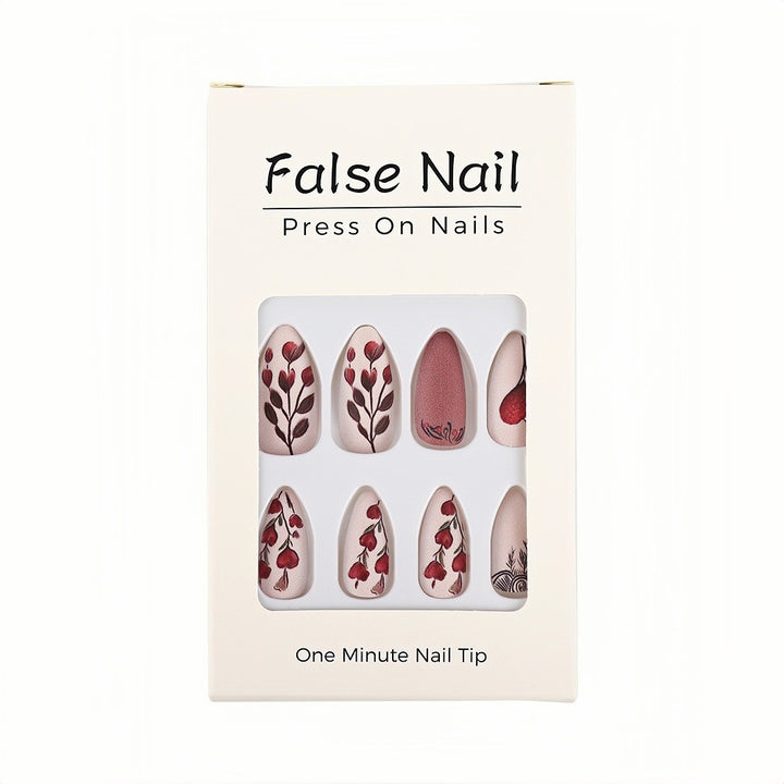 Artificial Nail Set with Romantic Heart Design Bowlift