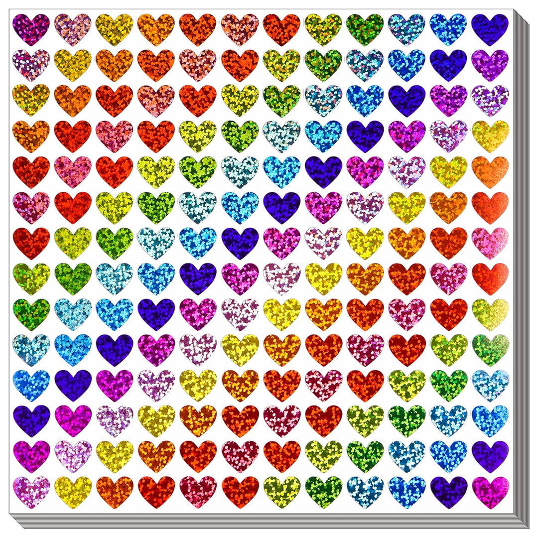Glitter Heart Sticker Set Bowlift