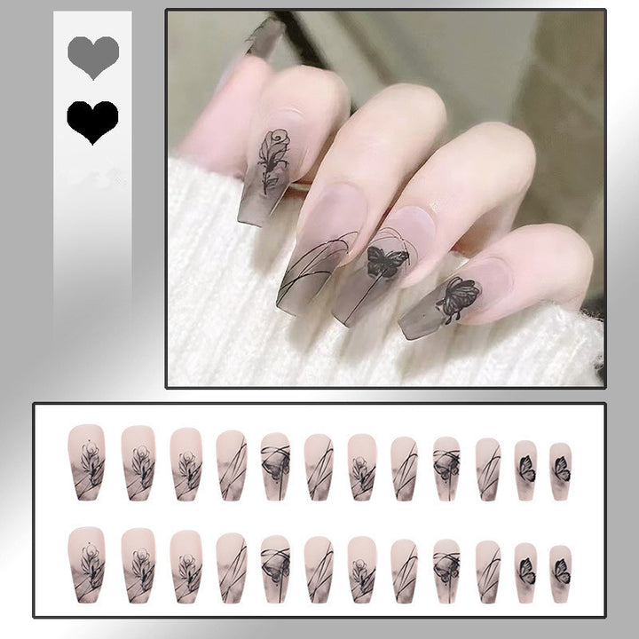 Artificial nails with floral designs Bowlift