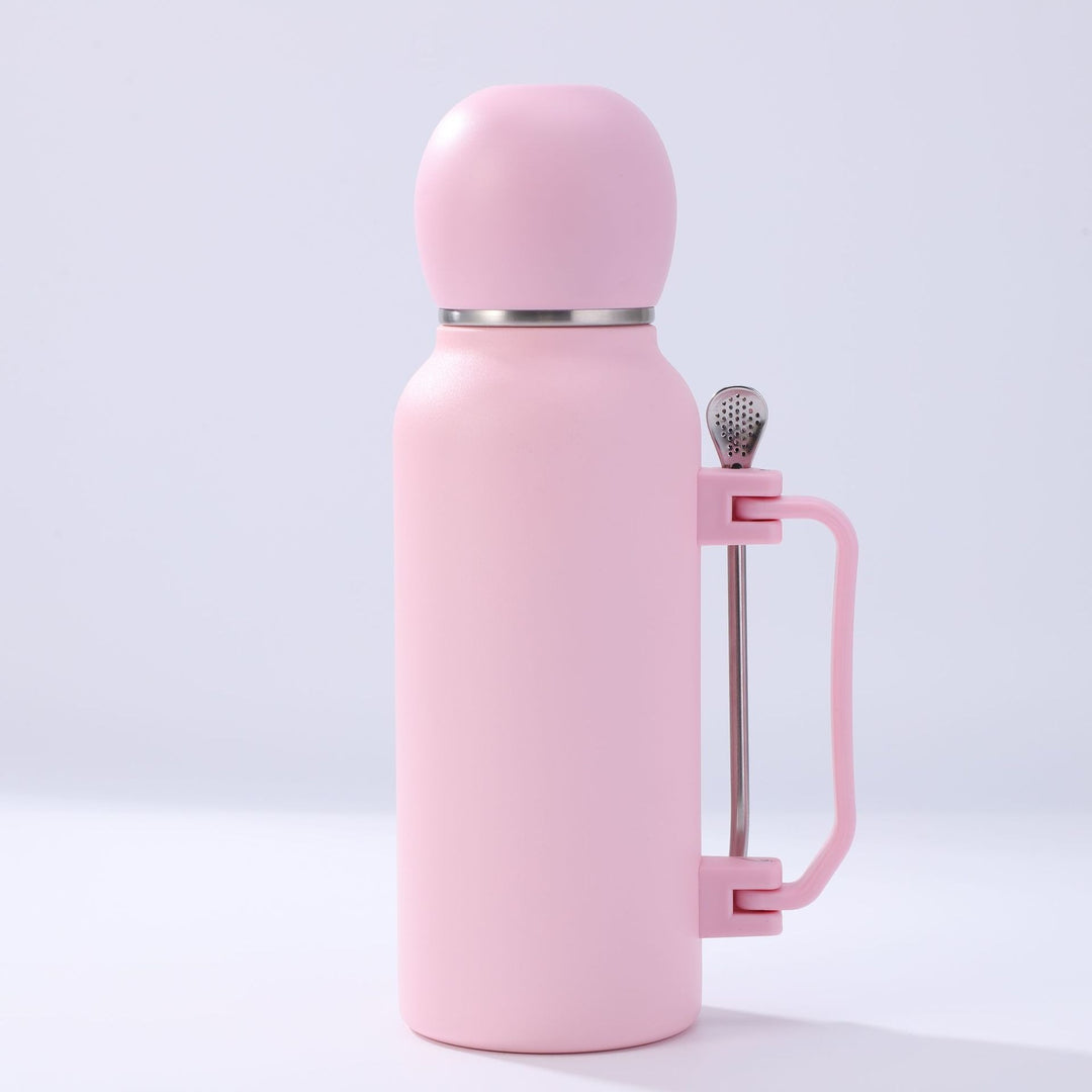 Women practical insulated bottle with integrated tea strainer Bowlift